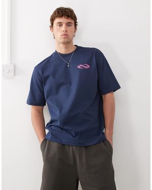 Weekday T-shirt décontracté avec imprimé graphique - Bleu