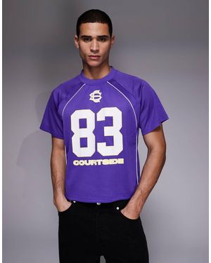 Courtside Maglia Squadrata Oversize Da Calcio - Viola