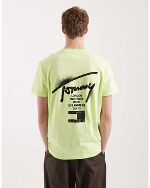 Tommy Hilfiger Signature City Sign Logo Signature T-shirt - Green