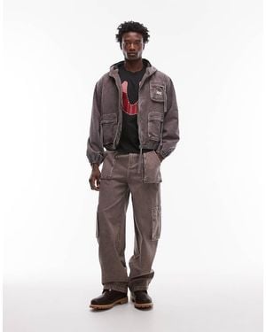 TRUE RELIGION Big T Baggy Cargo Jeans - Brown