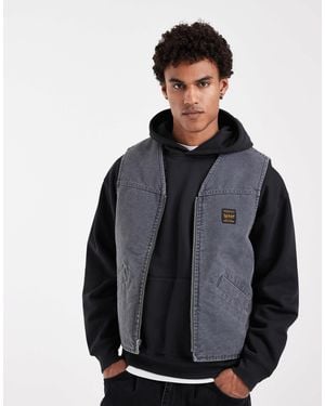 Levi's Wokwear gilet en jean saratoga délavé - Noir