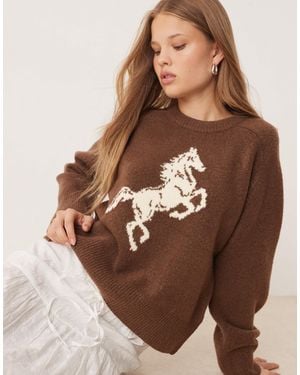 Abercrombie & Fitch Pull ras - Marron