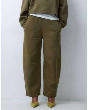 ASOS Barrel Leg Brushback Trackies - Green