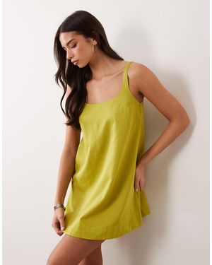 ASOS Scoop Neck Shift Mini Dress - Green