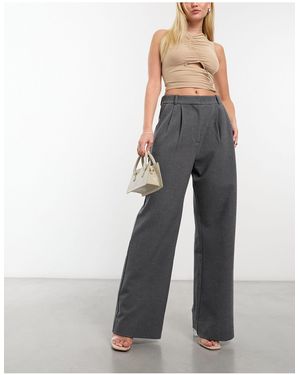Abercrombie & Fitch Sloane Tailored Trousers - Grey