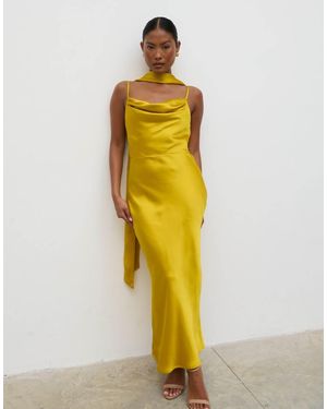 Pretty Lavish Keisha Scarf Maxi Dress - Yellow