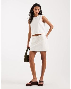 JJXX Co-ord Denim Mini Skirt - Natural