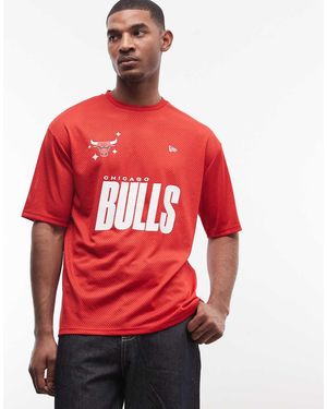KTZ Chicago Bulls Graphic Mesh T-shirt - Red