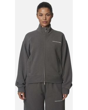 Good For Nothing Sweatshirt mit reißverschluss, funnel-neck und waschung - Grau
