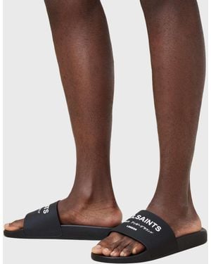 AllSaints Underground Rubber Slides - Brown