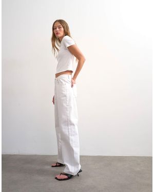 TOPSHOP Ember Low Rise Straight Jean - White