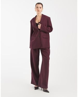 Vero Moda Belted Wide Leg Trouser Co-ord - Red