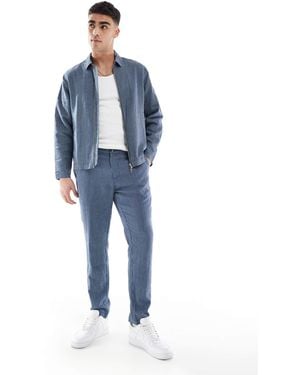 New Look Linen Look Striped Trouser Co-ord - Blue