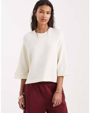 ONLY Boxy Knitted T-shirt - White