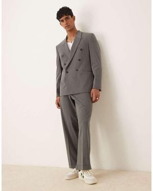 ASOS Wide Leg Suit Trousers - Grey