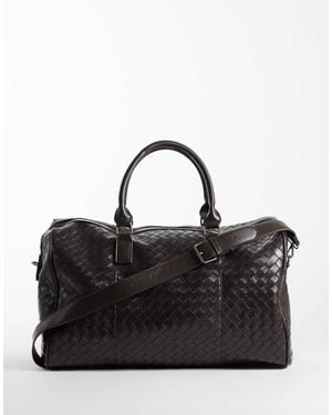ASOS Embossed Weave Holdall Bag - Black
