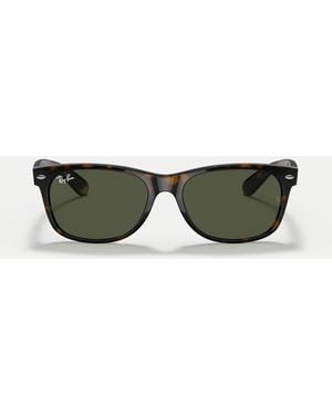 Ray-Ban New Wayfarer Classic Gafas De Sol Cuadradas Con Lentes Verdes En-Marrón