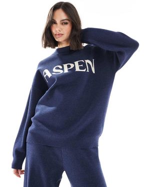 South Beach Funnel Neck Jumper - Blue