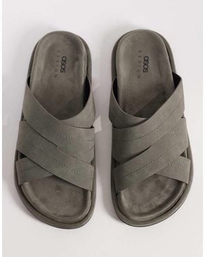 ASOS Cross Over Strap Sandals - Brown