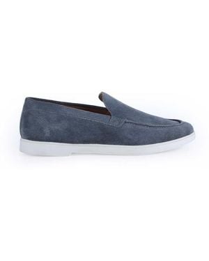 Thomas Crick 'Faldo' Suede Leather Slip-On Casual Loafer Shoes - Black