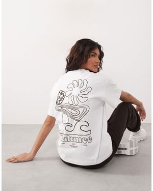 4505 Heavyweight Cotton Oversized T-Shirt With Studio Back Print - White