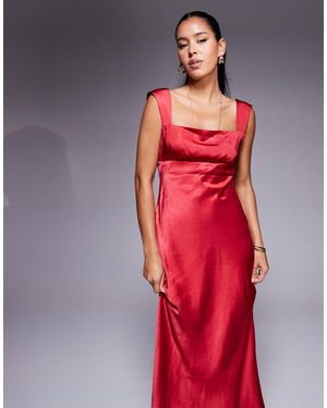 Princess Polly Rosaminta Satin Halter Dress in Purple | Lyst
