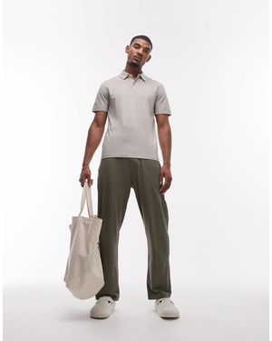 TOPMAN – straight-fit-jogginghose aus seersucker - Weiß