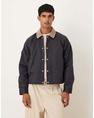Abercrombie & Fitch Lightweight Cropped Barn Jacket - Blue