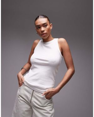 ARKET Rib Jersey Vest Top - Grey