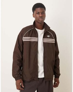 adidas Originals Chest Stripe Track Top - Brown