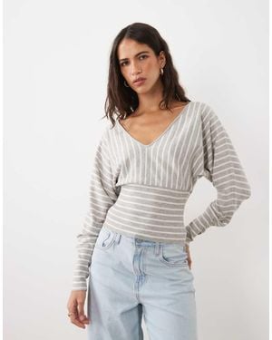 Cotton On Everfine Cinched V-neck Knit - White