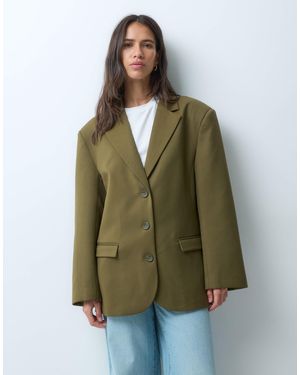 ASOS Blazer oversize structuré en olive - Vert