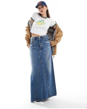 Levi's – denim-midirock - Blau