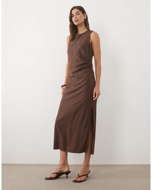 Mango – ärmelloses midikleid - Braun