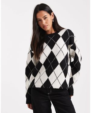 4th & Reckless – oversize-pullover mit wollanteil - Schwarz