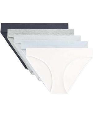 Oysho 5 nahtlose slips aus polyamidmix - Weiß