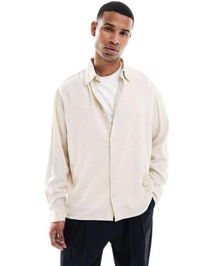 Jack & Jones Sobrecamisa Beis Texturizada Con Bajo Recto De -Neutro