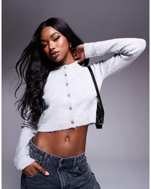 In The Style Shrunken Cardigan - Grey