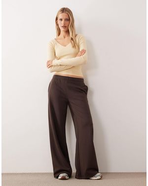 Gina Tricot Co-ord Wide Leg Sweatpant Bottoms - Natural