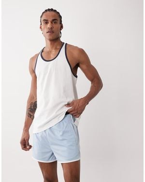 4505 Retro Mesh 3" Quick Dry Gym Short - White