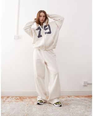 PacSun Zip Through Logo Hoodie Co-Ord - Natural