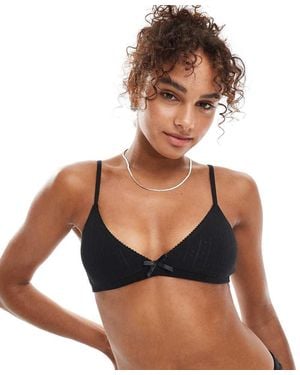The Frolic Exclusive Triangle Pointelle Bra Co-Ord - Blue