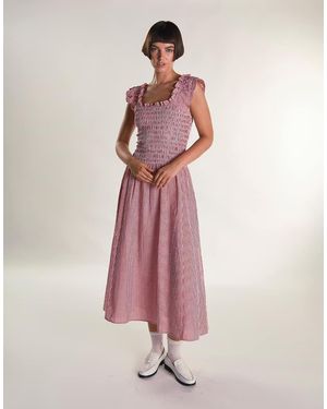 Glamorous Frill Sleeve Maxi Dress - Pink