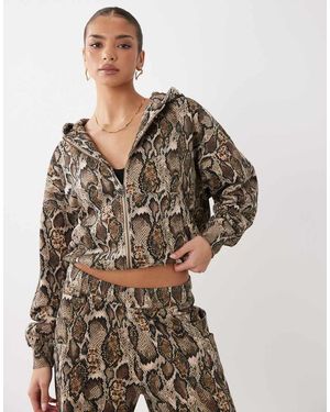 AFRM Oren Cotton Zip Up Hoodie Co-ord - Grey