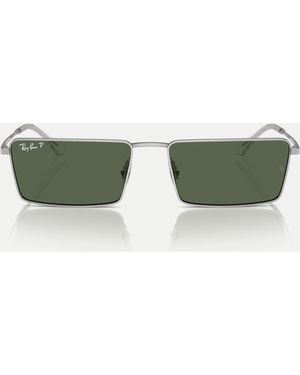 Ray-Ban – emy – rechteckige, polarisierte sonnenbrille - Grün