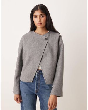 Vila – kurze bomberjacke - Grau