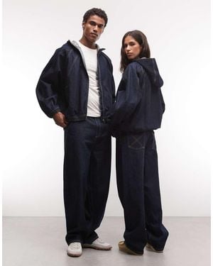 Collusion Jeans Anti-Fit Con Lavaggio Rinse - Blu
