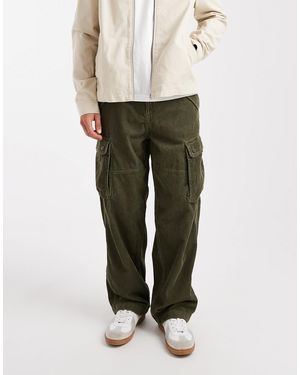 Wrangler – casey jones – cargohose aus cord - Natur