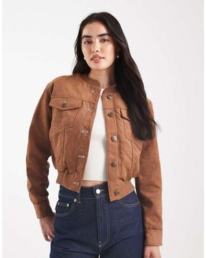Cotton On Chaqueta Bomber De Antelina Sophia De - Azul
