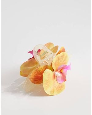 Pieces 3d Floral Hair Claw - Multicolour